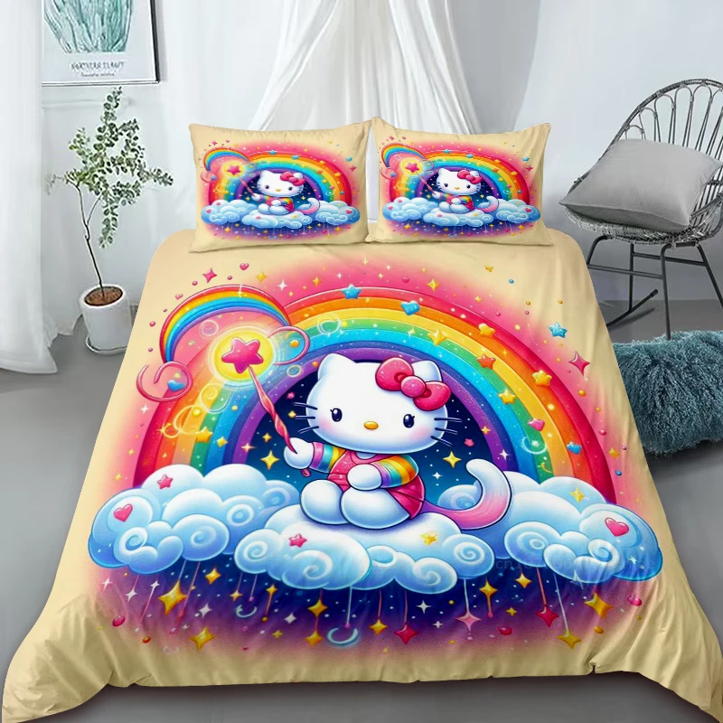 Пододеяльник с рисунком Hello Kitty удобный пододеяльник комплект постельного белья