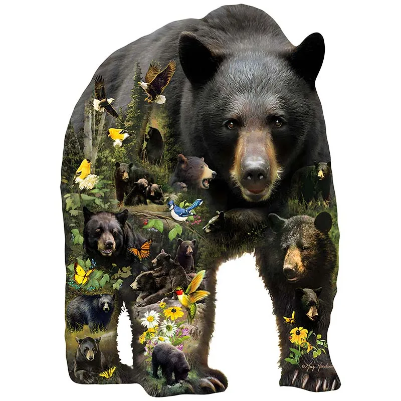 

16 видов стилей медведь животные пазл уникальной формы неправильной формы деревянные пользовательские игрушки головоломки для детей подарок взрослые художественная коллекция A3 A4 A5