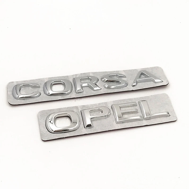 

Car 3D ABS Decals Sticker For Opel Corsa B C D E F Letters Logo Car Rear Trunk Body Emblem Badge Styling Stickers Accessories