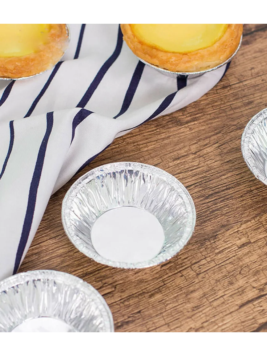 100 шт. одноразовые алюминиевые инструменты фольга Tart Pan мини-кастрюля для пирога