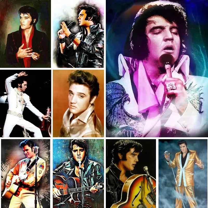 

Modern Art 5D Diy Diamond Painting Rock Singer Elvis Presley Cross Stitch Diamond Embroidery Living Room Bedroom Wall Home Decor