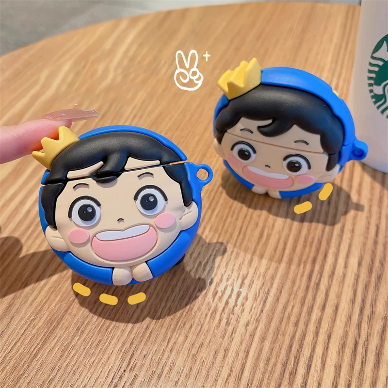 Фото Японский мультфильм 3D King Poggi чехол для наушников Apple Airpods 1 2 3 Pro Bluetooth зарядное устройство силиконовый защитный чехол №2