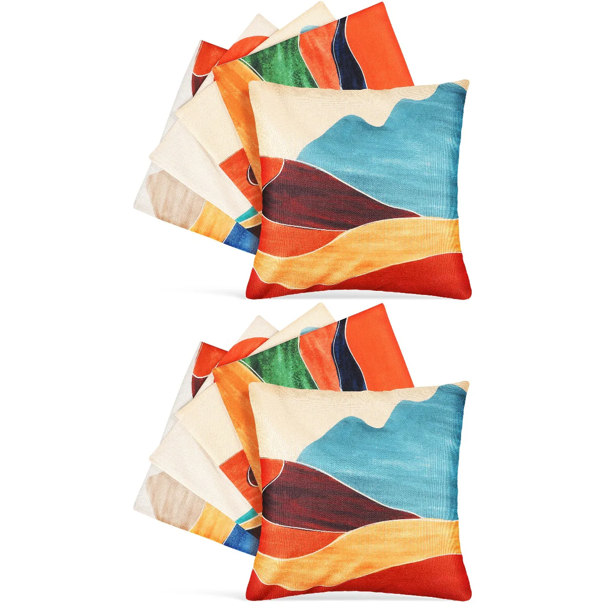 

8 шт., льняные наволочки для подушек