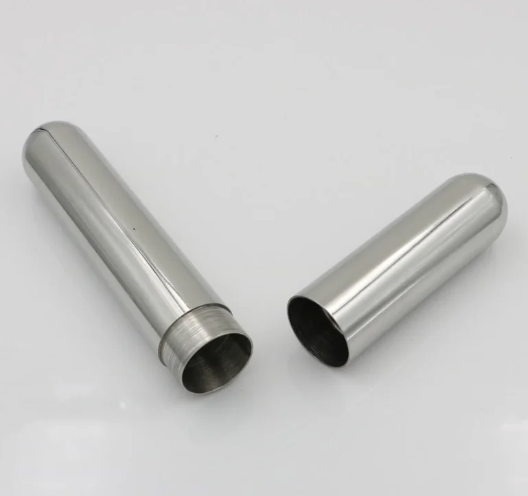 Дорожная коробка для сигар из нержавеющей стали портсигар одинарная трубка