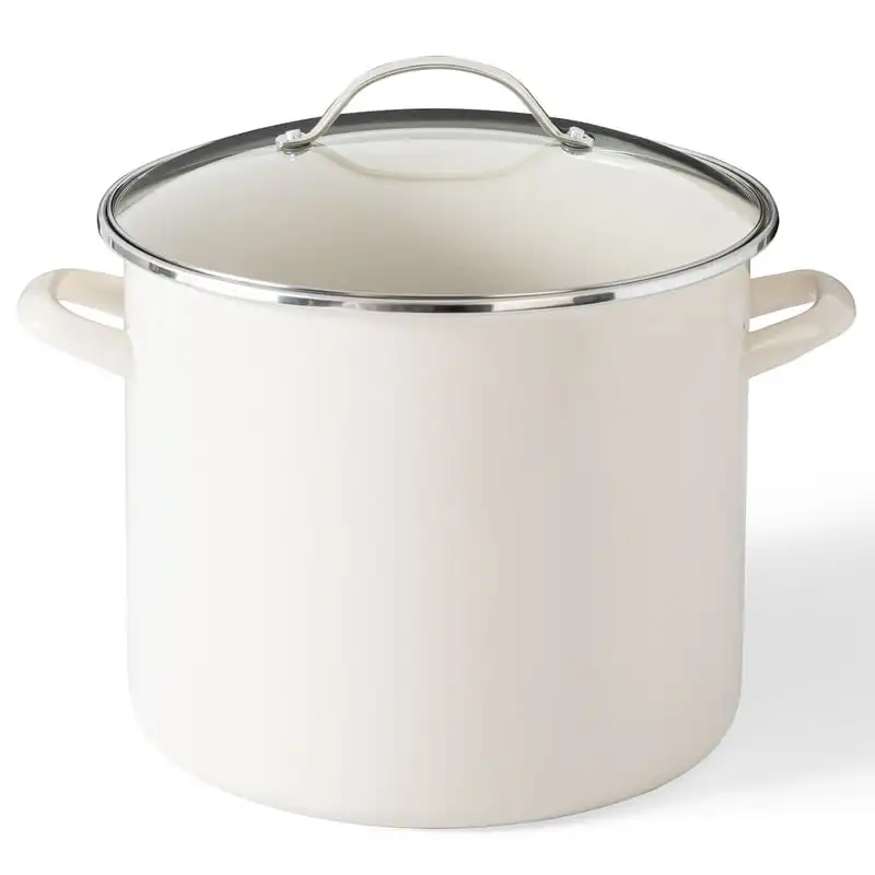 

Haverhill 12-Quart Linen Enamel on Steel Stock Pot with Lid
