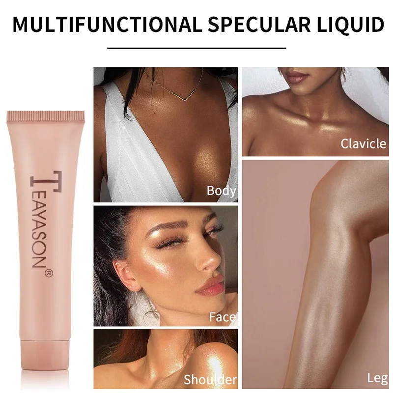 

3 colors Liquid High Gloss Gel Wheat Complexion Brighten Waterproof Shimmer Body Leg Clavicle Diamond Facial Highlighter Makeup