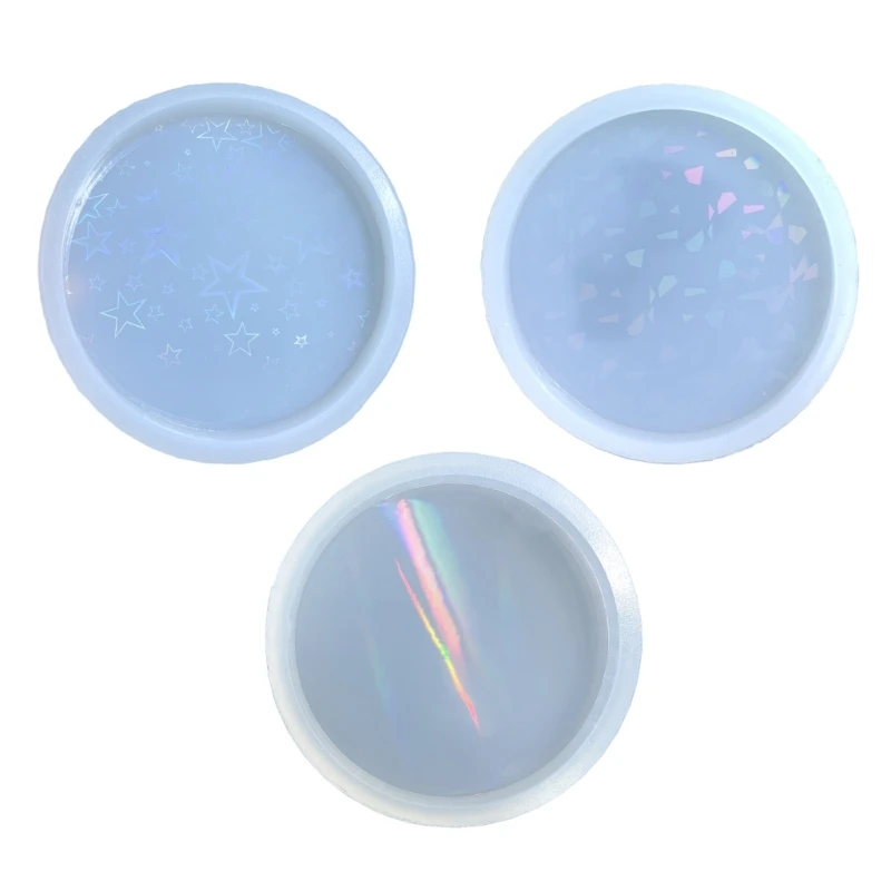 

Формы для подставок из смолы 4XBF, форма для круглых подставок для эпоксидной смолы, силиконовая форма для подставок