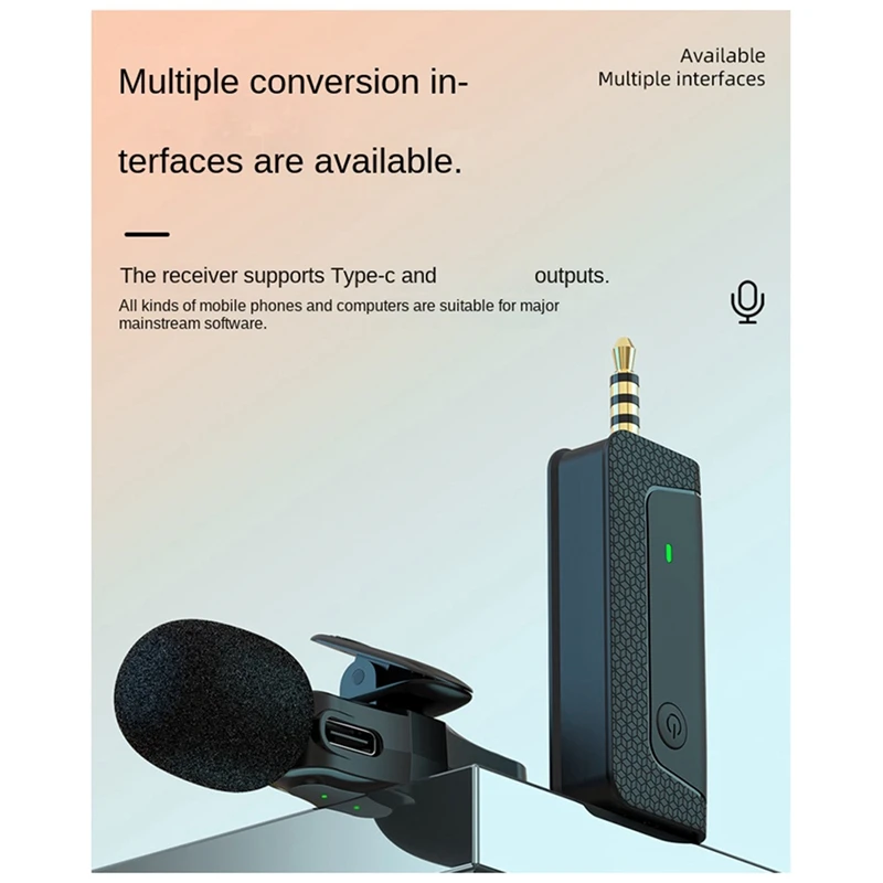 Фото Беспроводной микрофон K35pro, петличный микрофон для камеры, сотового телефона, записи видео, динамика, гарнитуры, простая в использовании №2
