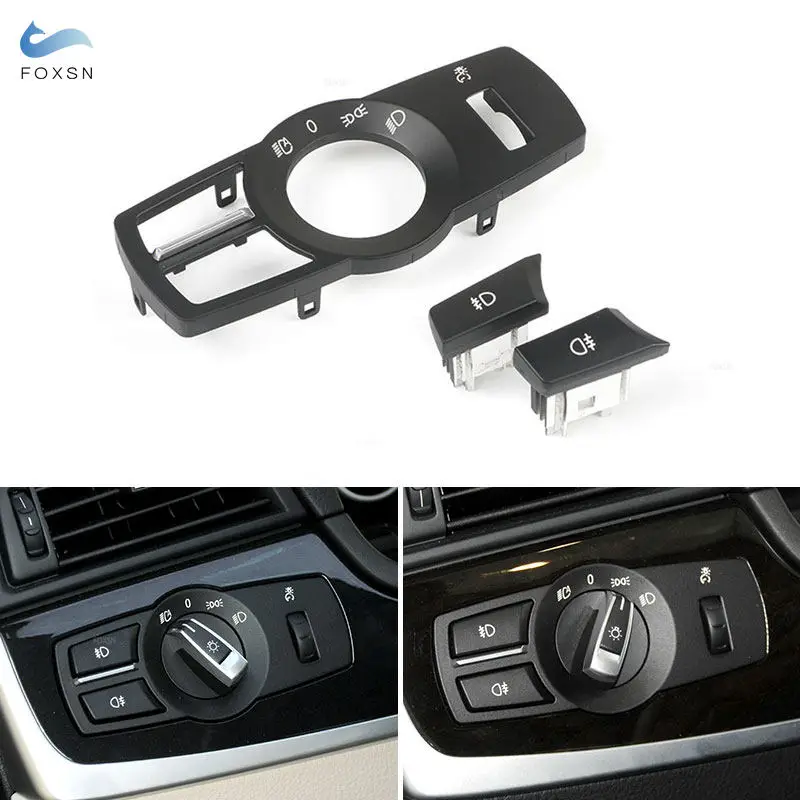 

Interior Car Styling Heading Switch Button Cover Trim For BMW X3 X4 F25 5 / 7 Series F10 F18 525 528 2011 2012 2013 2014+
