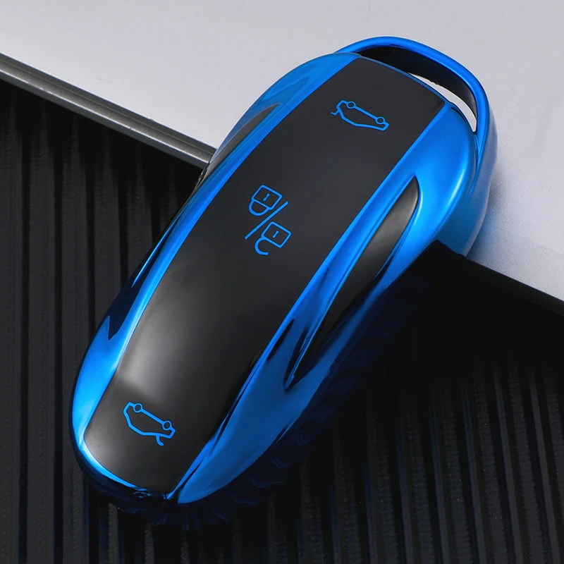 Zeratul Auto for Tesla Model 3 Y X S TPU Car Smart Key Cover Case Fob Shell Bag Holder Accessories |