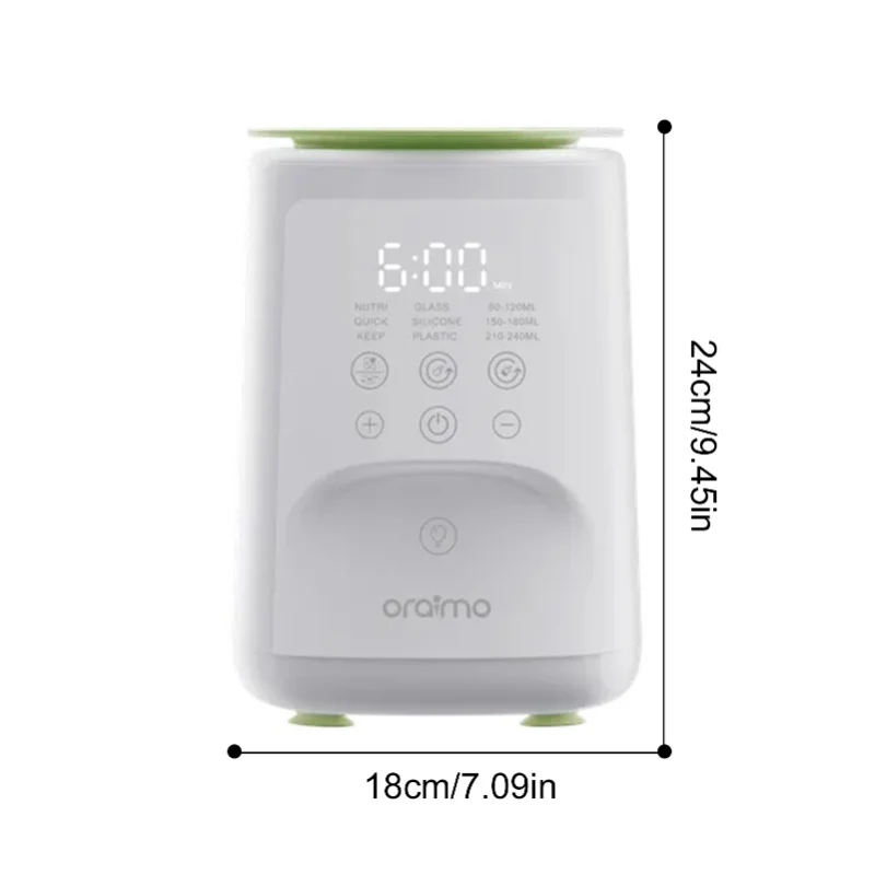 Подогреватель для детских бутылочек Oraimo Smart Bottles Warmer 3-в-1, быстрый подогрев для всех типов бутылочек, с возможностью выбора вилки EUUK. (art.: 3920db606993c) - 3920db606993c