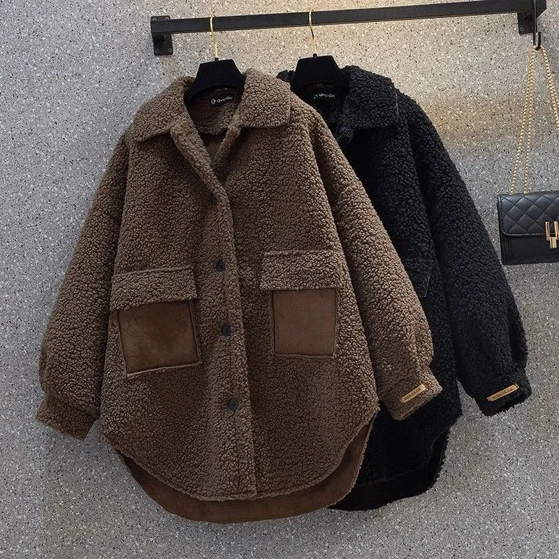 Женская куртка из овечьей шерсти осень-зима 2022 новая толстая сестра тонкая