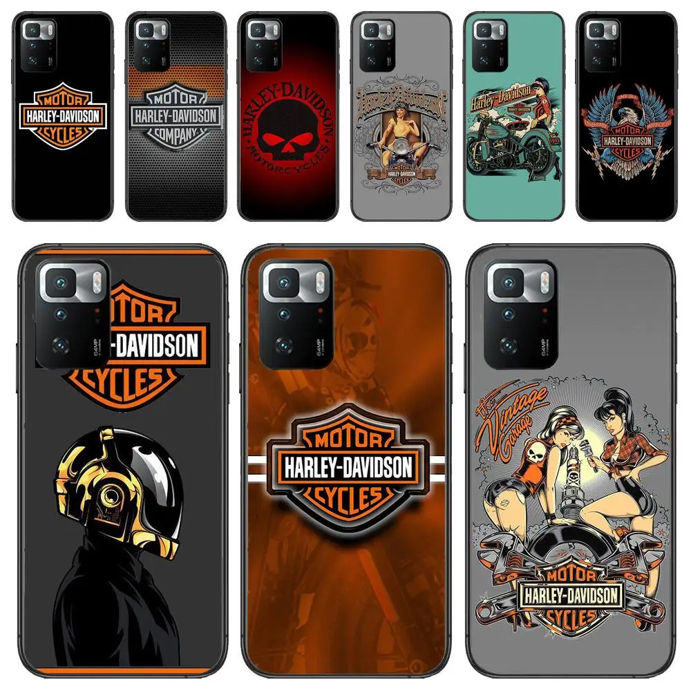 

Motorcycle Harleys Davidsons New Luxury Phone Case For Redmi 9 9A 7A 10 8A 10A 8 Note 11 10S 7 11S Plus POCO X3 Pro Soft Covers