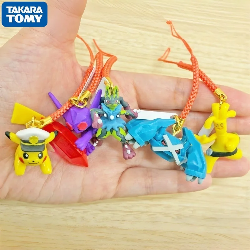 Фото Оригинальные аниме-игрушки Pokemon Gashapon: Эволюционные фигурки Aura MEGA Lucario, Sableye, Pikachu в капсулах, мультяшные модели, подарки на Рождество №3
