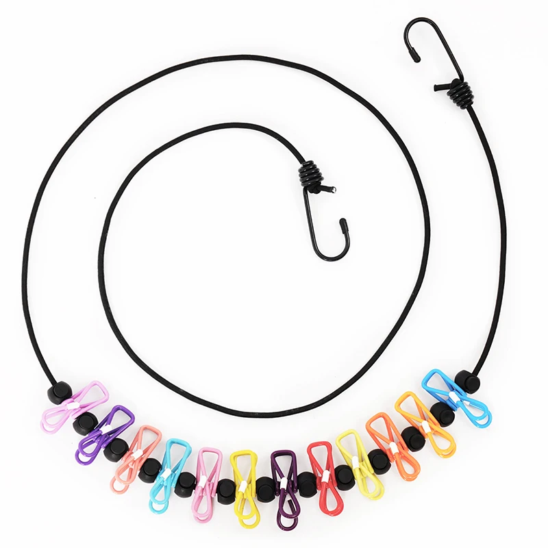 

Portable Windproof Clothes Rope Drying Rack Cloth Hanging Line Outdoor Camping Traveling Indoor Multifunction Tools