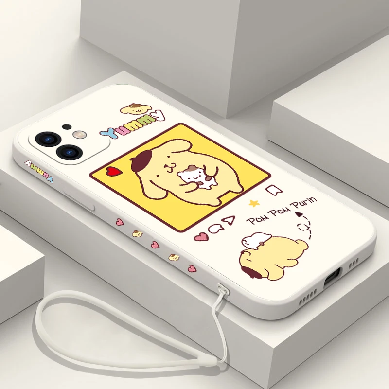 

Sanrio Pom Pom Purin Phone Case For Xiaomi Redmi Note 11E 10A 11T 10 10T 10S 9T 9 8 7 Pro Plus 10A 10C 9A 9C 5G Silicone Cases