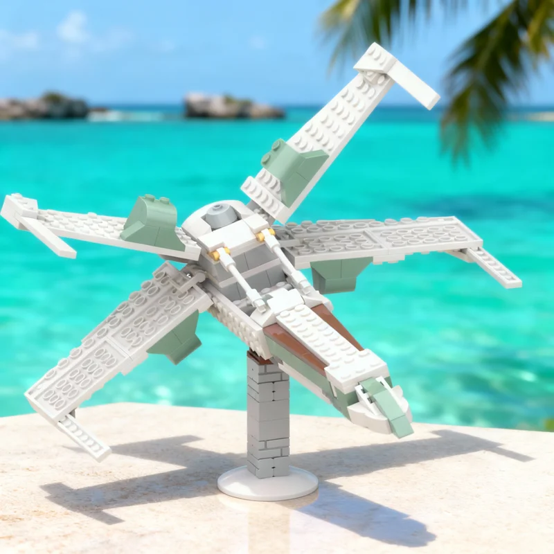 Фото 224 детали MOC Star Battle Elf X-Wing: конструктор, модель, игрушка, архитектурный набор, DIY, креативный подарок на Рождество, развивающий конструктор №1