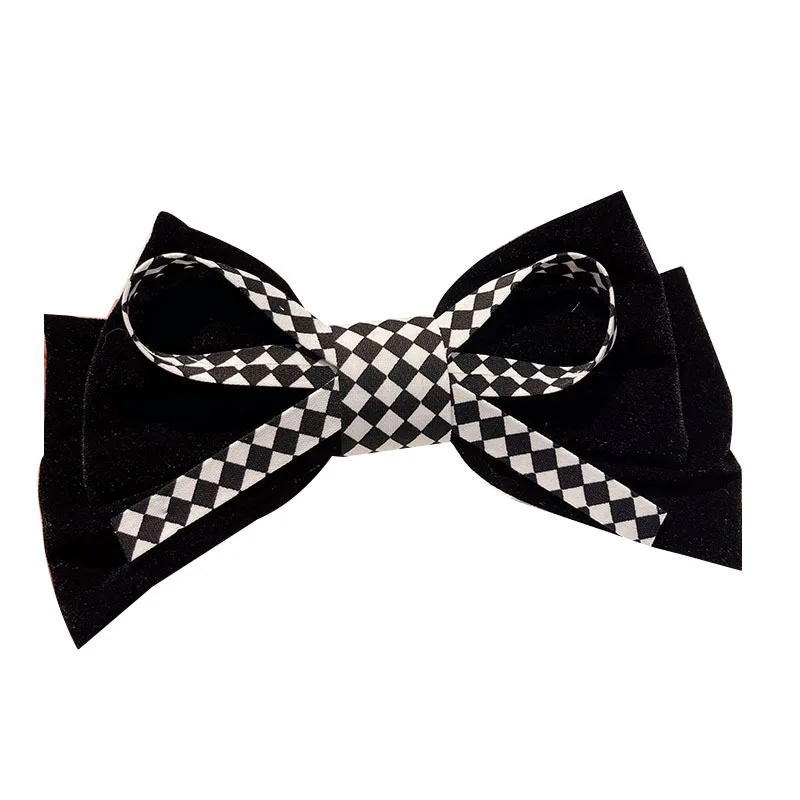 

Заколка для волос Женская осенне-зимняя заколка из фланелевой ткани с большим бантом темпераментная простая Весенняя заколка для волос гол...