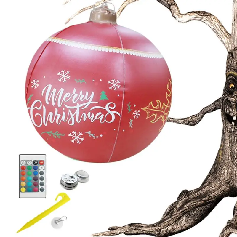 

Inflatable Christmas Ball Light 60cm Remote Control LED PVC Ball Light Inflatable Lighted Ball For Christmas Decorations Party