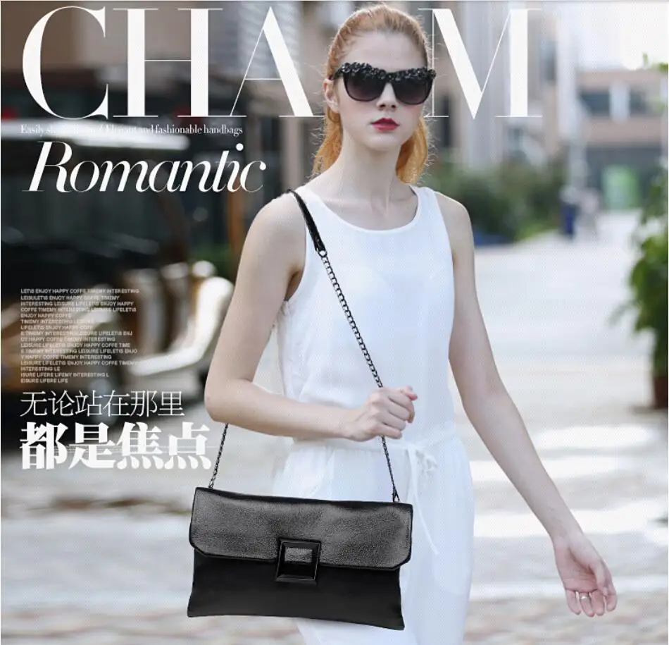 

Новинка 2022, модный кожаный клатч высшего качества, вместительная вечерняя сумка из мягкой кожи, сумка-мессенджер на плечо