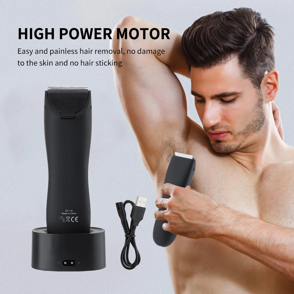 

Men's Professional Electric Groin Hair Trimmer Body Grooming Clipper for Men Bikini Epilator Rechargeable Shaver Razor Clipper