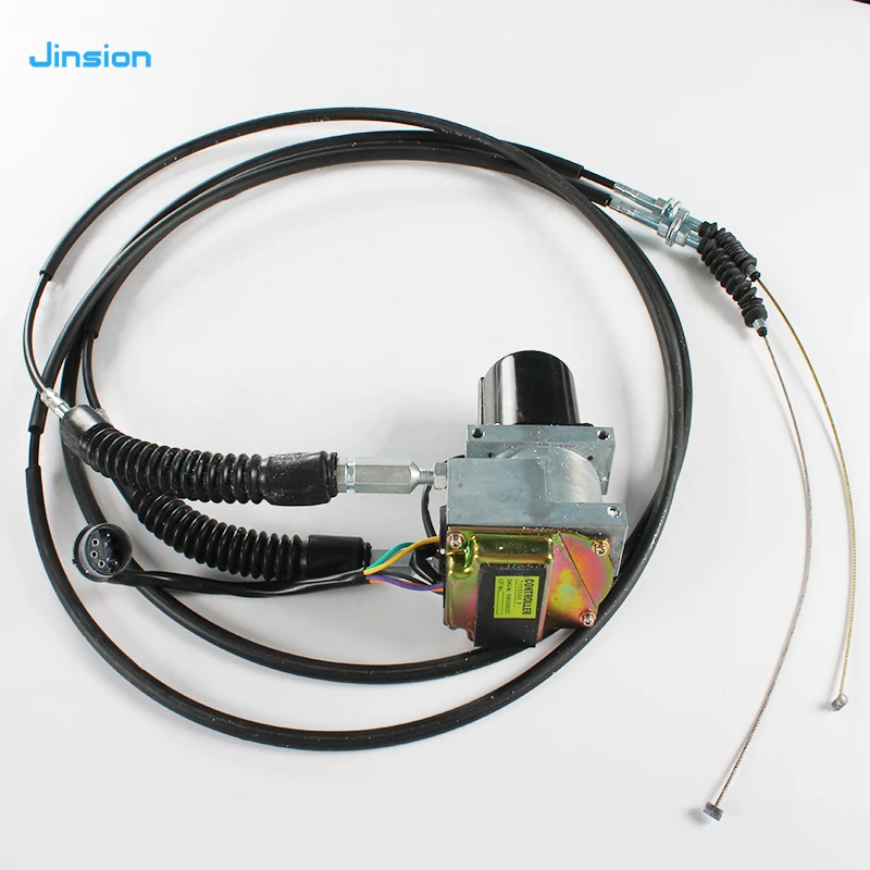

JINSION Прямая поставка экскаватора двойной кабель дроссельной заслонки в сборе для гусеницы регулятор двигателя дроссельной заслонки CAT 320 ...
