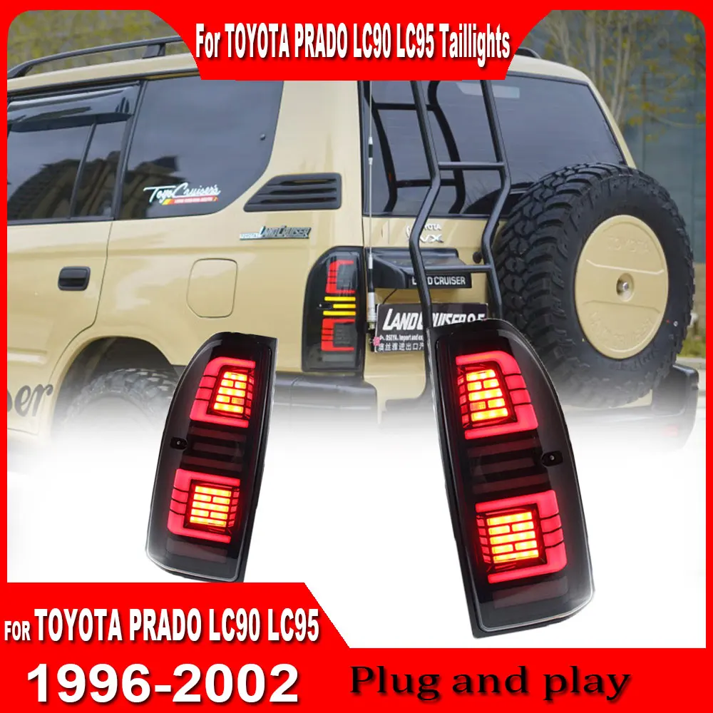 Фото Задние фонари для Land Cruiser Prado LC90 LC95 1996-2002: Светодиодные стоп-сигналы и указатели поворота в сборе №3