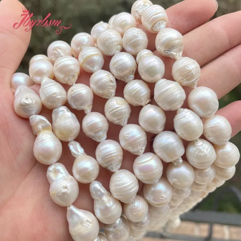 10x12-12x15mm Freeform Baroque White Edsion Reborn Keshi Natural Freshwater Pearl Stone for DIY Accessories Jewelry Making 15