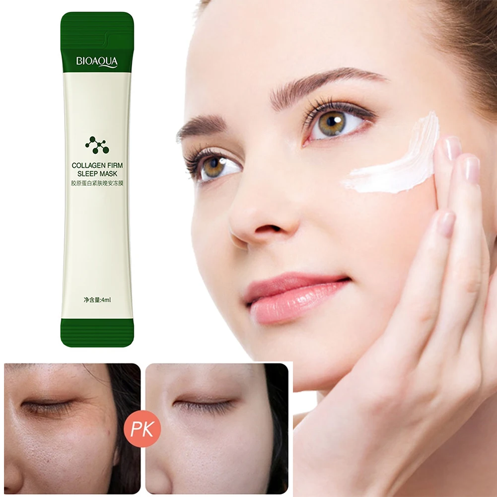 

Увлажняющая маска для лица 20 шт./коркор., глубоко увлажняющая коллагеновая маска для сна для жирной кожи, осветляющая ночная маска для лица, ...