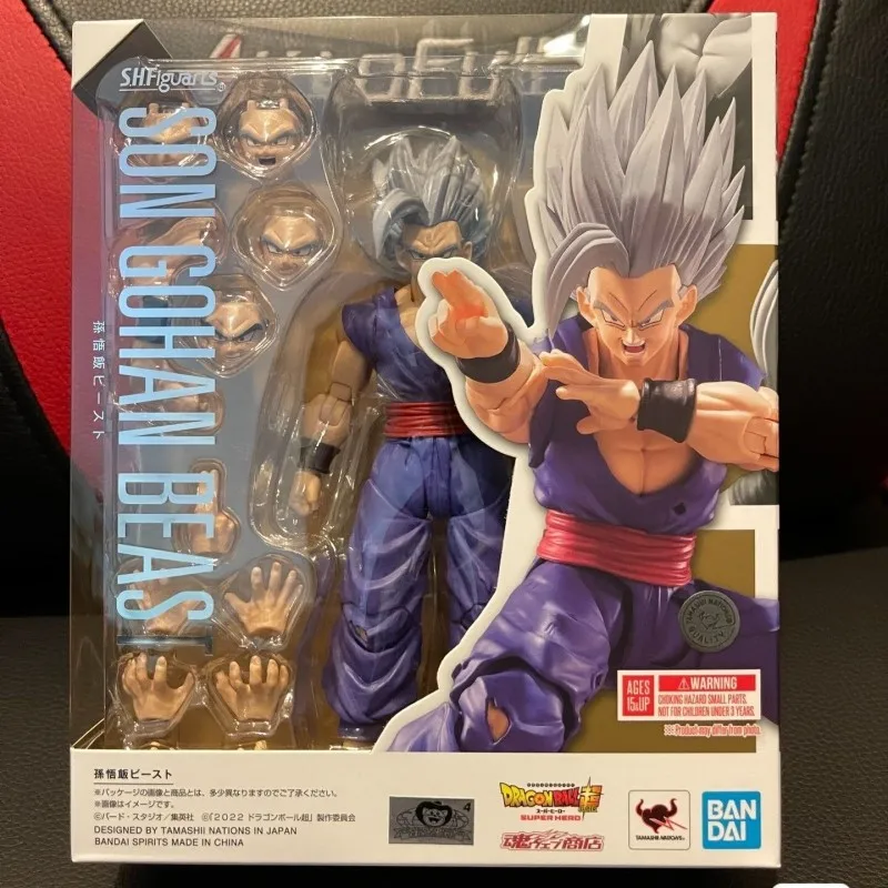 

Bandai S.H.Figuarts Shf Dragon Ball Son Gohan Beast Full Action Original Box Anime Pvc Model Kit Finished Toy Gift For Kids