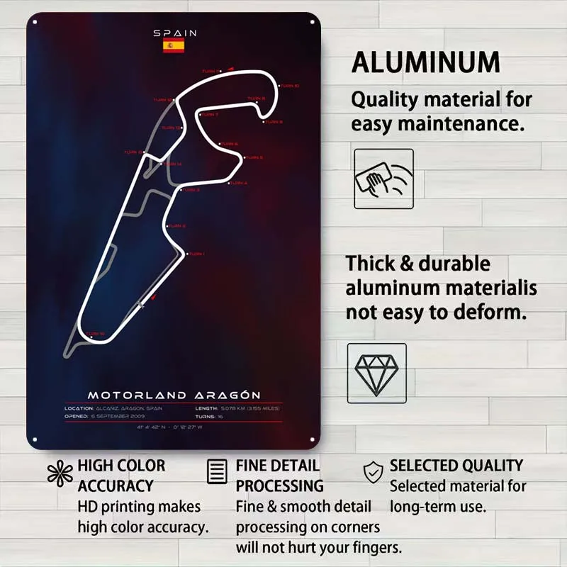 Металлический знак MotorLand Aragon