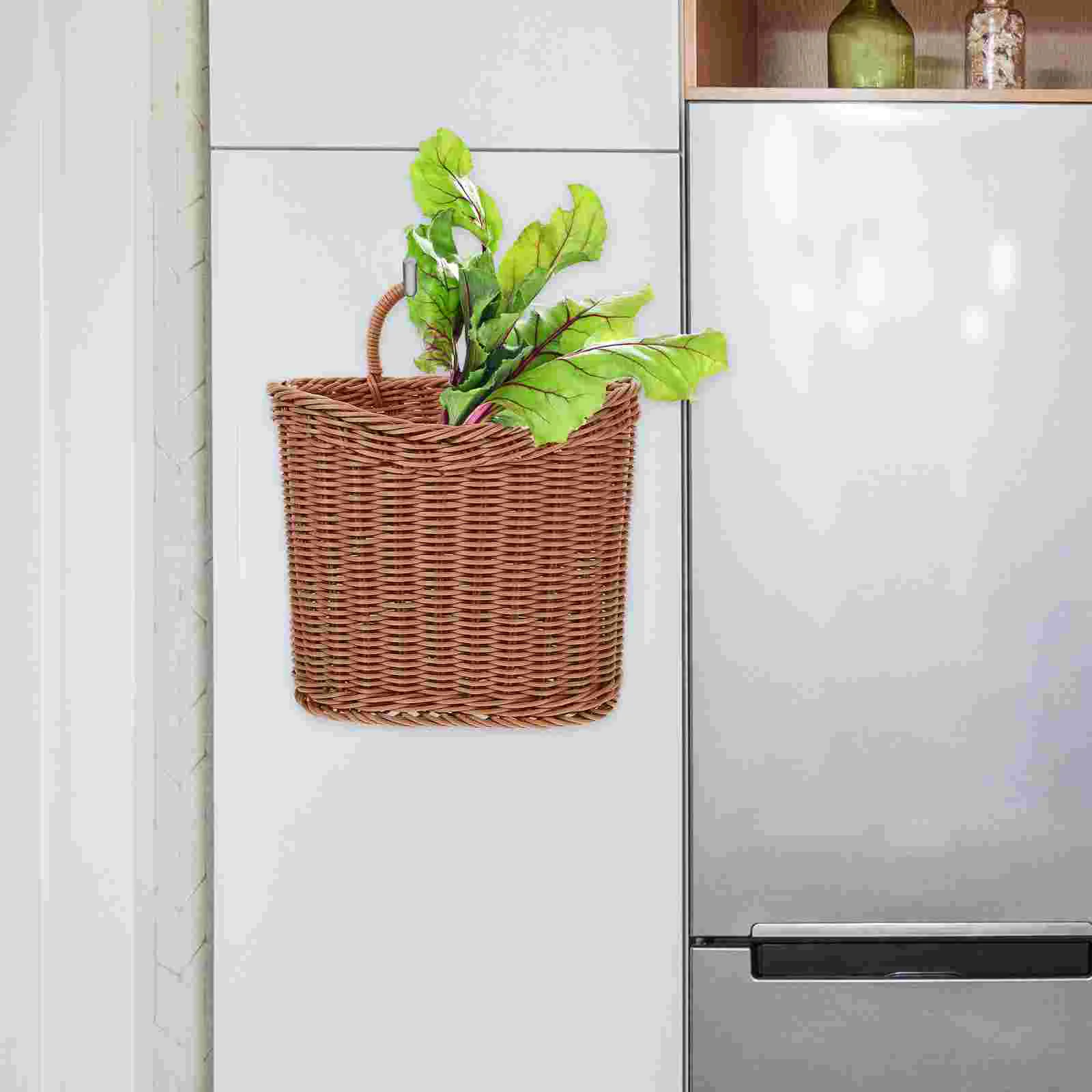 

Woven Hanging Flower Basket Woven Wall Hanging Basket Kitchen Storage Basket for Eggs