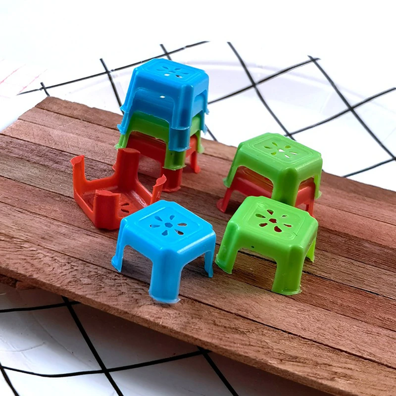 

Миниатюрная мебель для кукольного домика 1:12, стул, табурет, модель игрушек для мини-украшения, аксессуары для кукольного домика, 10 шт.
