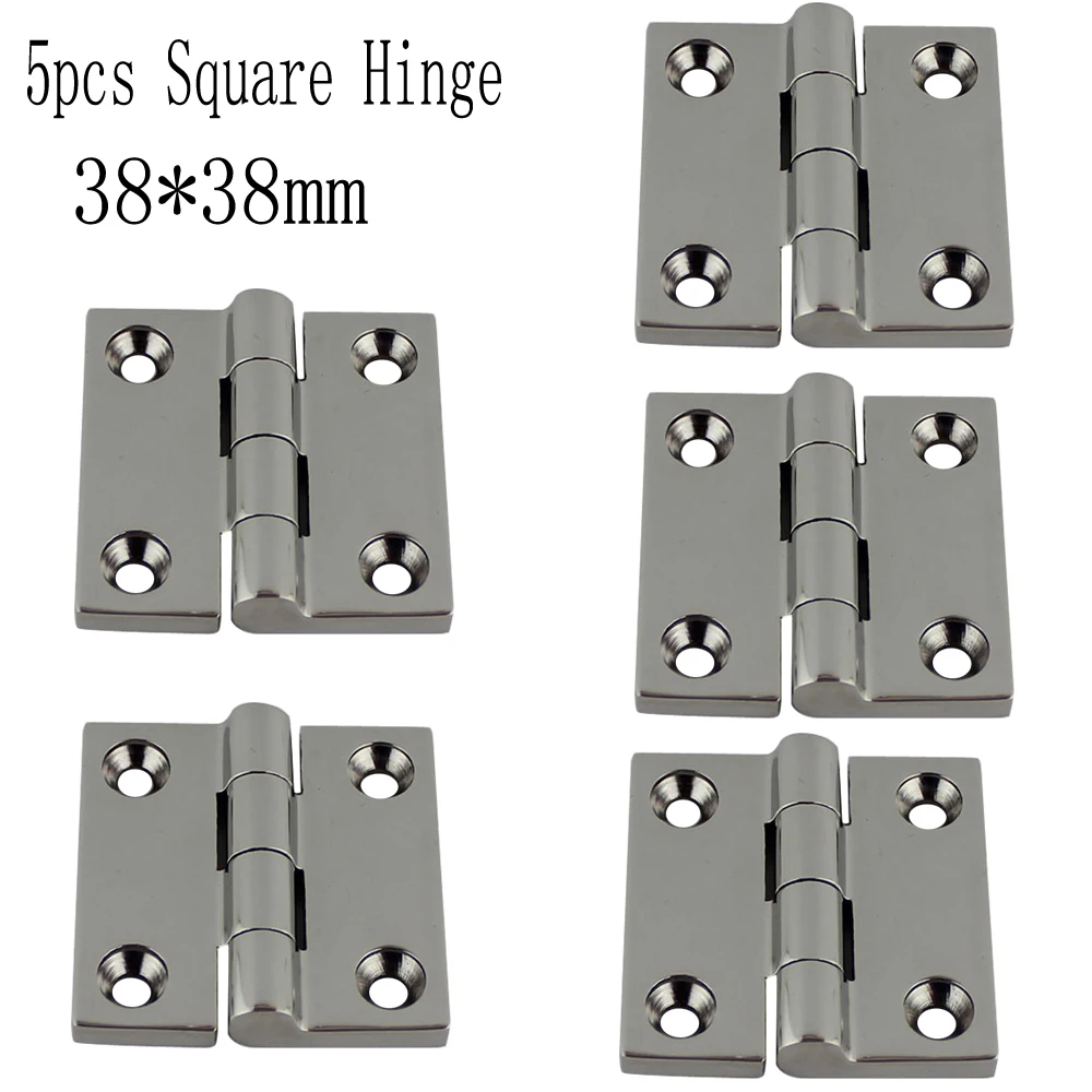 

Stainless Steel 316 High Polished Surface Marine Square Hinge 38*38mm 5PCS/LOT