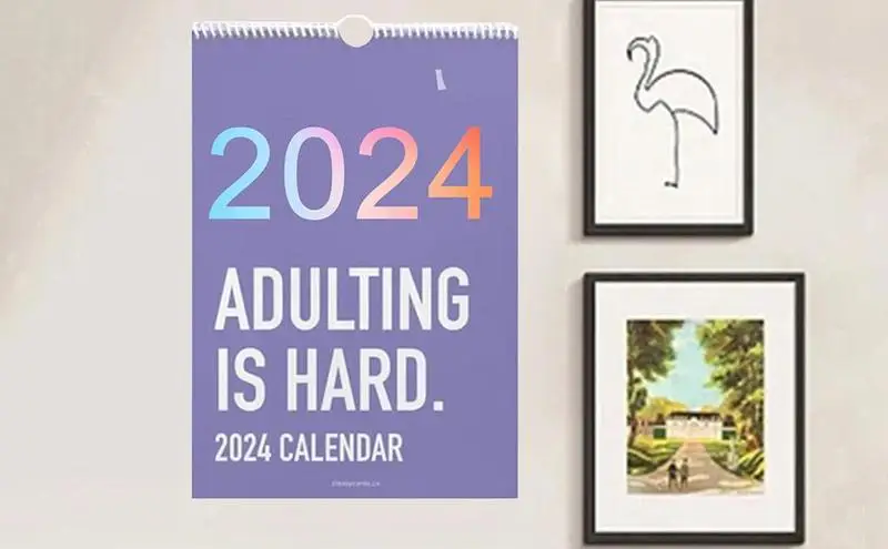 

Настенный календарь 2024 г. Сложно для взрослых, календарь-планировщик, креативный настенный календарь для общежития, классного класса, офиса, школы, дома