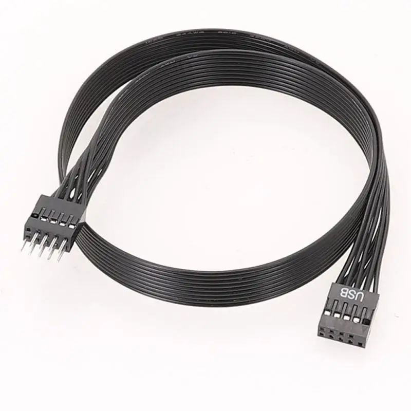 

9-pin Adapter Cable About 8g Lagging Design Repeatable Pluggable Long Life Not Easy To Damage Computer Adapter Cable Black