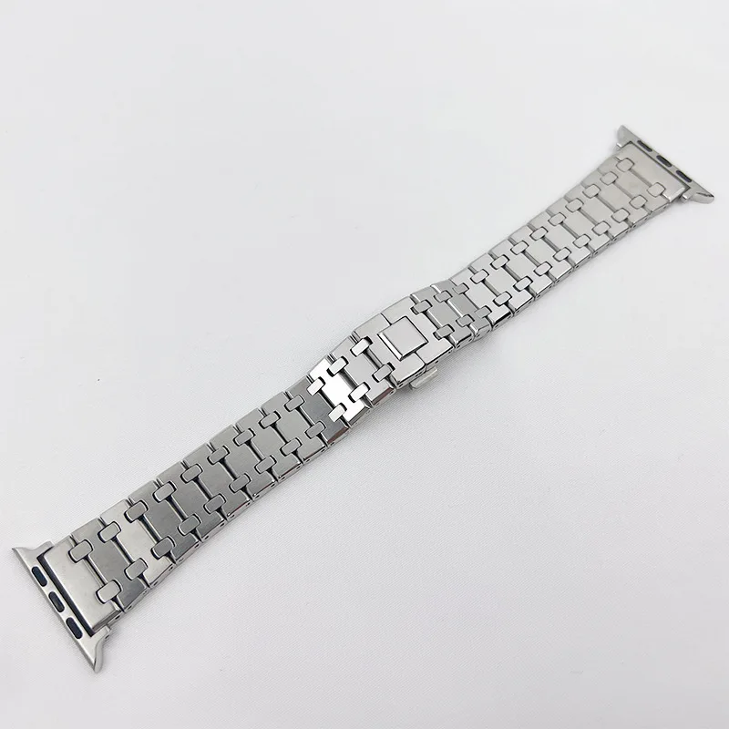 Stainless steel Band for Apple Watch Series 45 44 41 40mm metal strap stainless steel ap metal wristband for iwatch7 6 5 4 3