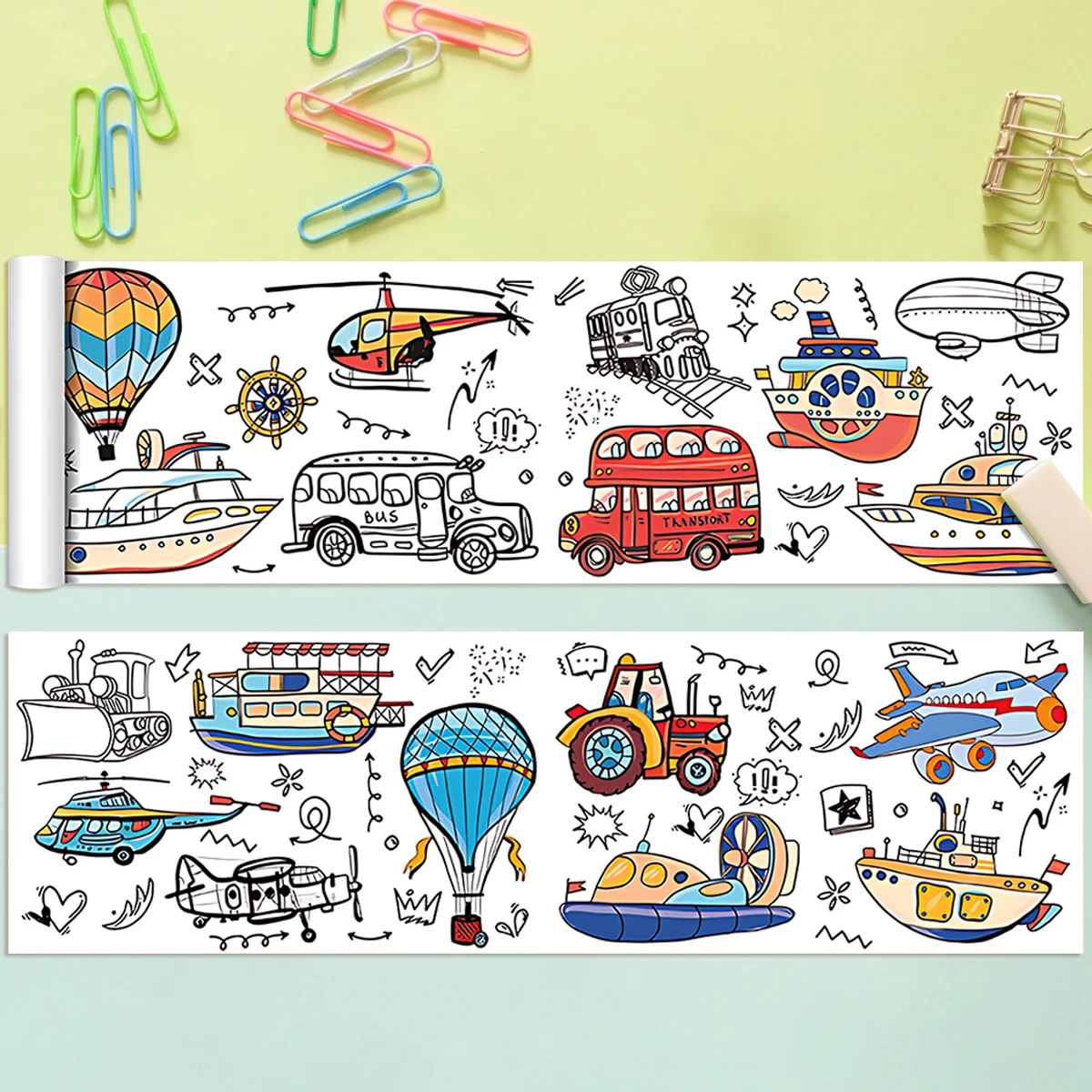 Динозавр транспортировка Принцесса Граффити свиток День Рождения Декор дети