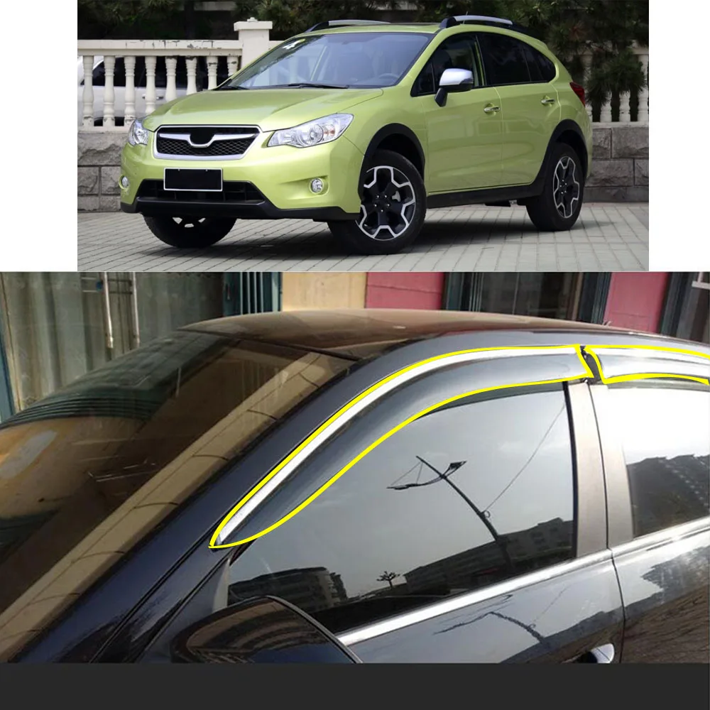 

Автомобильная наклейка, пластиковое оконное стекло, ветрозащитный козырек, защита от дождя/солнца, запчасти на вентиляционные отверстия для SUBARU Crosstrek XV 2012 2013 2014 2015 2016 2017