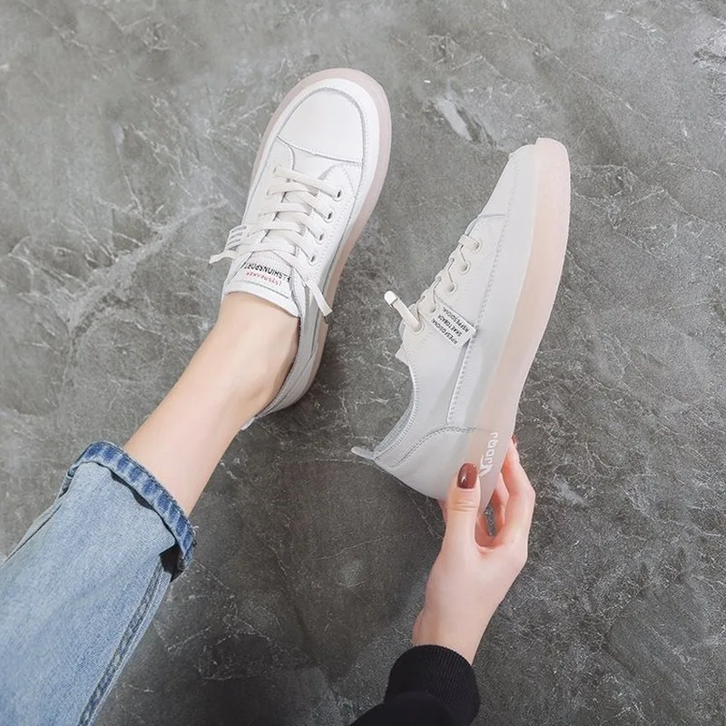 Luxury Brand Women Shoes Flats Oxford Casual Loafers Solid Fashion Sneakers Shallow Soft Bottom Shoes Woman Lace-Up High Quality