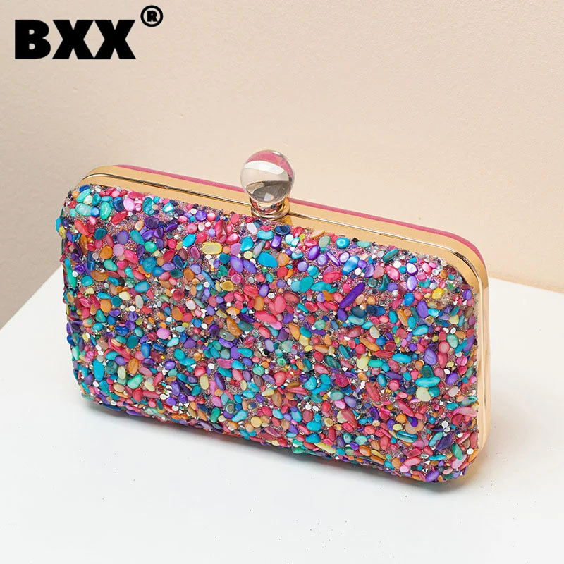 

[BXX] 2023 Fashion Luxury Designer Minority Bag For Women Versatile Portable Square Chain Shoulder Crossbody Bags Female 25M44
