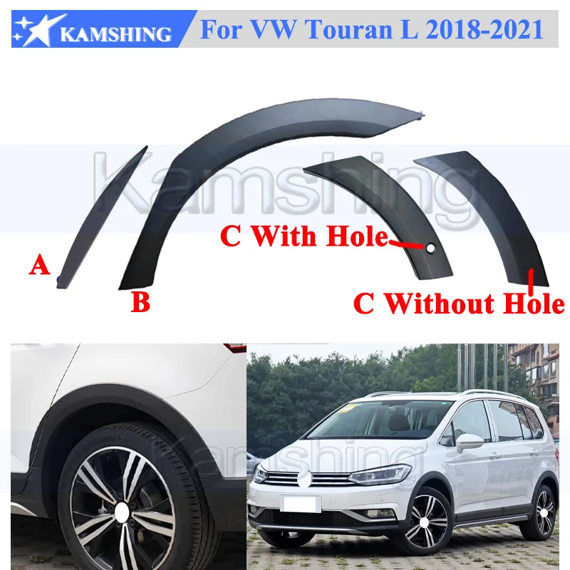 Фото Накладка на заднюю колесную арку Kamshing, 1 шт., для VW Touran L 2018-2021, декоративная накладка на колесную арку, защитная полоса для колесной арки №1
