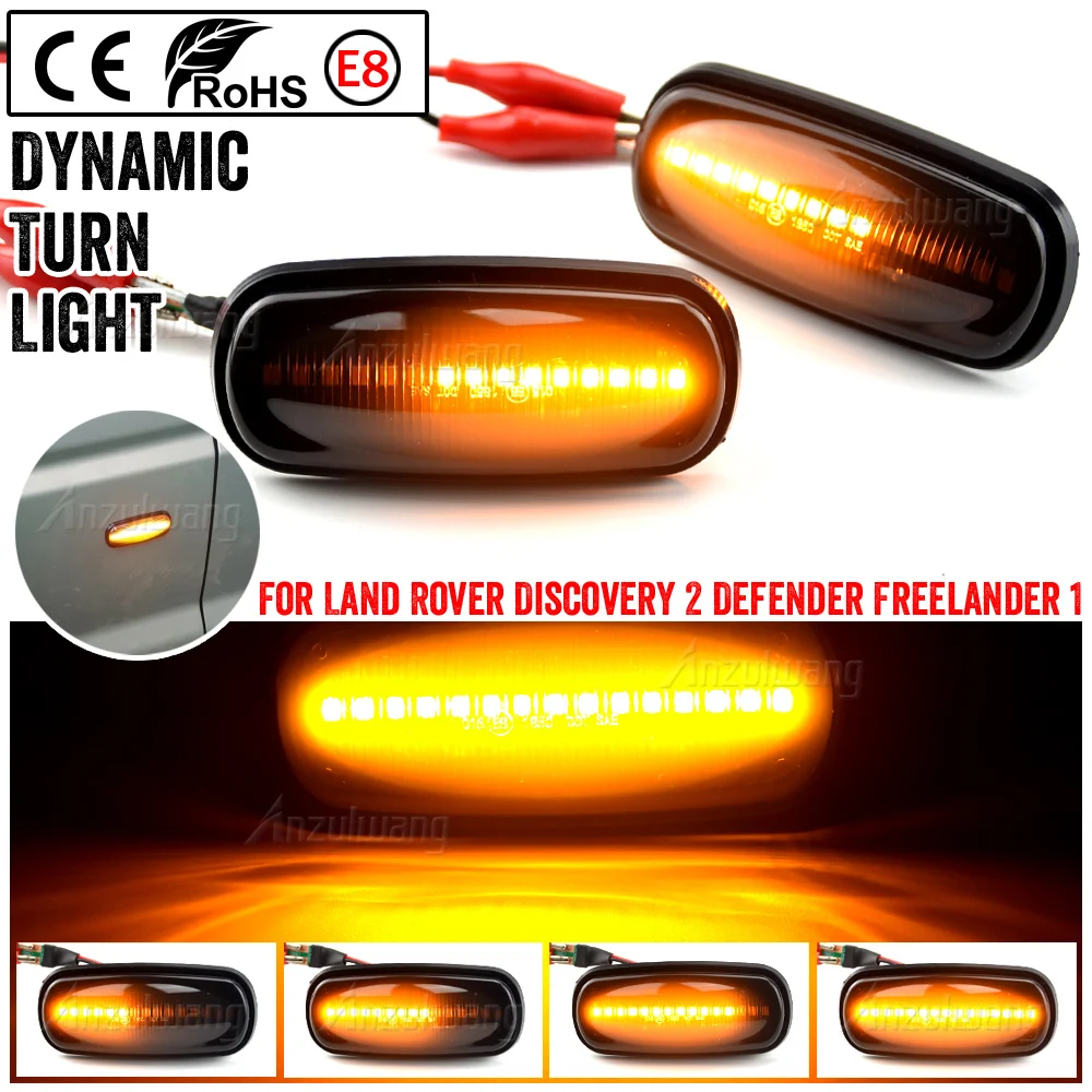 

2Pcs Flowing Turn Signal Side Marker Lamp Dynamic LED Car Light For Land Rover Range Rover Sport Discovery 3 4 Freeland 2