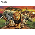 Yeele день рождения Лев телефон слон Детская фотография лес дикие животные фоны фотографический фон для фотостудии