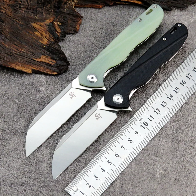

Sitivien ST103 Folding Knife Real D2 Steel Blade G10 Handle Pocket EDC Tool Outdoor Camping Hunting Gift Survival Kitchen Knife