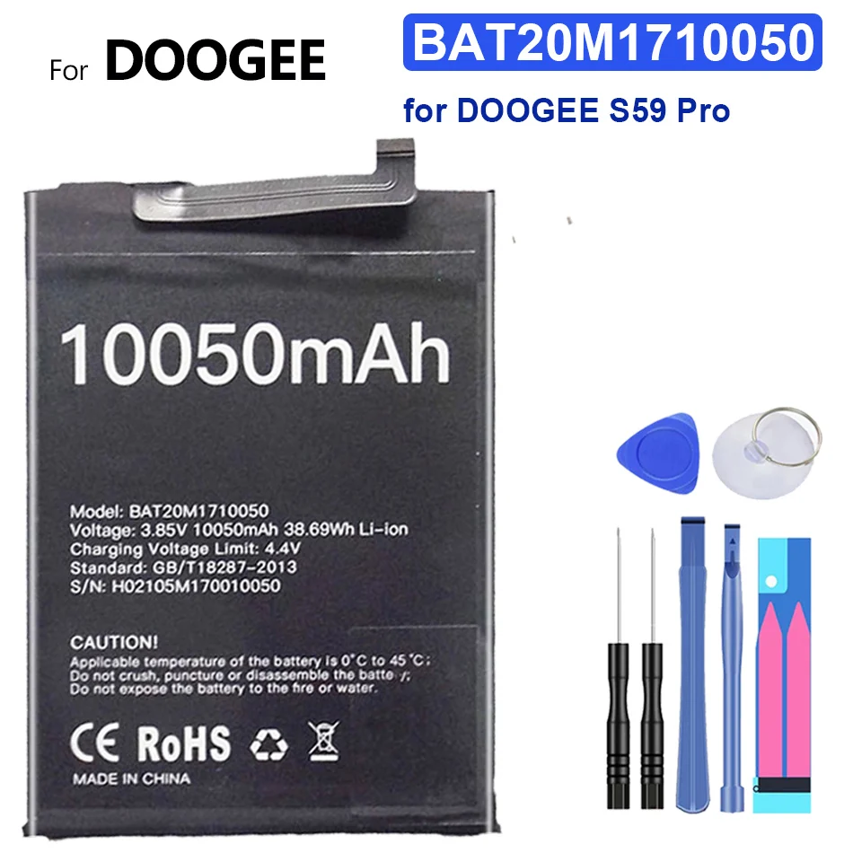 

Mobile Phone Battery BAT20M1710050 10050mAh FOR DOOGEE S59 Pro S59Pro Batterij Battery + Track NO