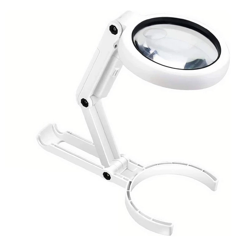 

New Portable Foldable Magnifier Magnifying Glasses With 8 LED Light 5X/11X Handheld Magnifier For Seniors Children Reading