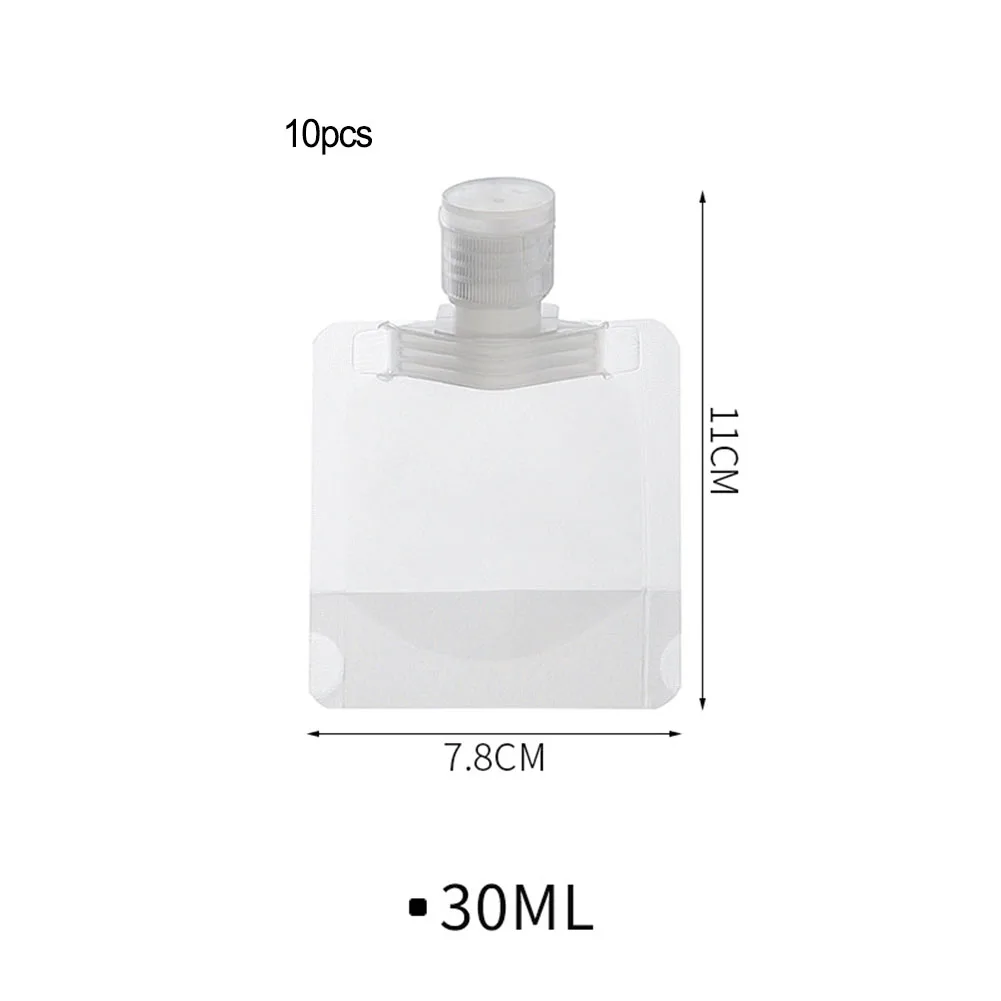 

10Pcs 30/50/100ml Transparent Liquid Cosmetic Bags Portable PET Travel Storage Lotion Packing Bags For Shampoo Face Cream