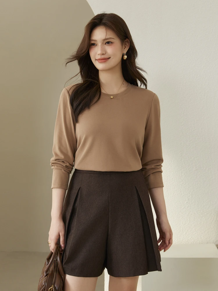 Плюс Размер Slim Show Женская одежда больших размеров Простая элегантная базовая