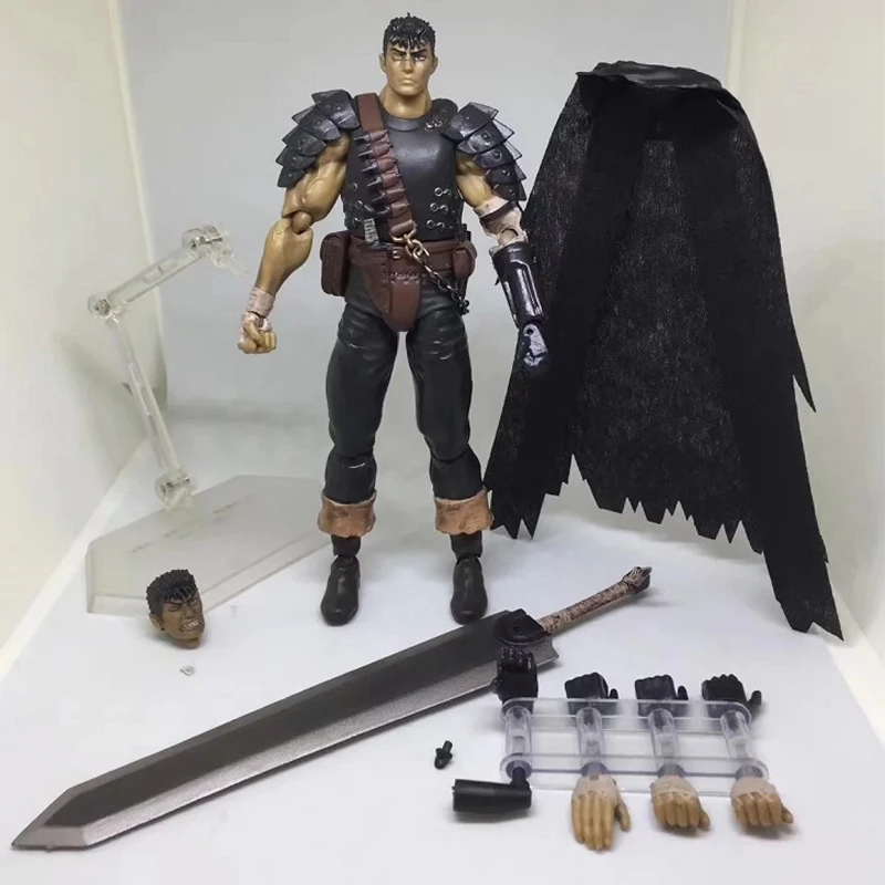 

Game Berserk Beruseruku Figma 359 Black Swordman Action Figures Mode Toys 17cm